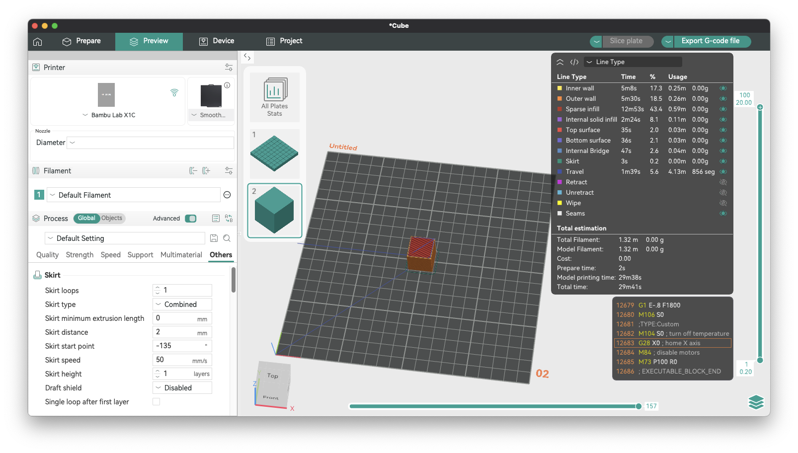 Single Cube Travel Stats